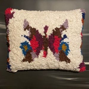 Urban Outfitters Butterfly Shag Bolster Pillow